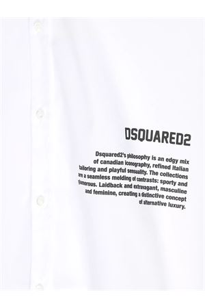 Camicia in cotone bianco DSQUARED | S74DM0914S44131100