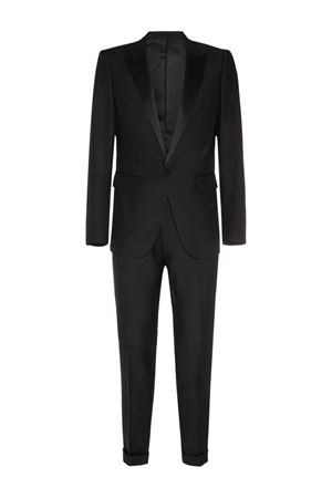 Black virgin wool and silk suit DSQUARED | S74FT0493S39408900