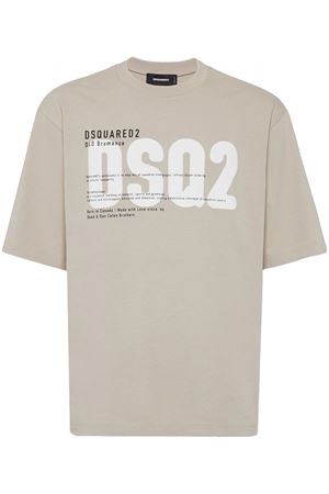 Taupe cotton T-shirt DSQUARED | S74GD1412D20033800