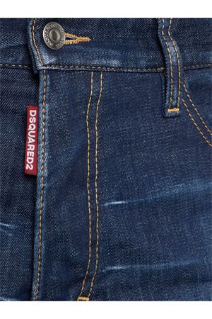 Jeans slim in denim di cotone blu navy DSQUARED | S74LB1315S30342470