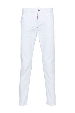 White stretch-cotton denim jeans DSQUARED | S74LB1491S39781100