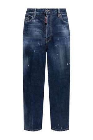 Navy blue stretch-cotton denim jeans DSQUARED | S74LB1655S30664470