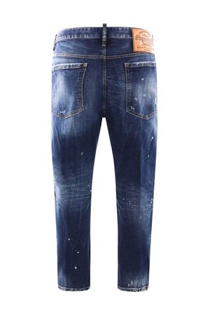 Navy blue stretch-cotton denim jeans DSQUARED | S74LB1655S30664470