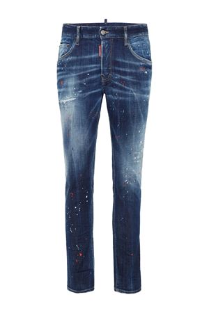 Jeans skinny in denim di cotone blu navy DSQUARED | S74LB1660S30664470