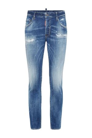 Blue cotton blend denim jeans DSQUARED | S74LB1675S30872470