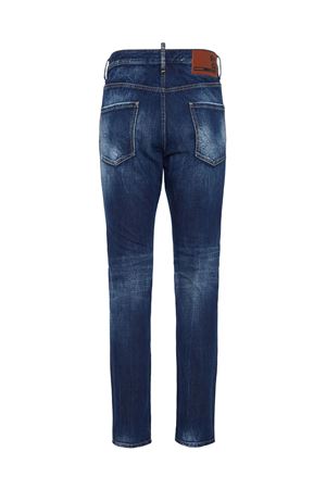 Navy blue cotton blend denim jeans DSQUARED | S74LB1677S30309470