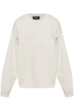 Cream white cotton sweatshirt DSQUARED | S79HA0025D13109102