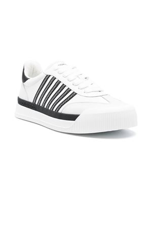 White and black New Jersey trainers DSQUARED | SNM034211100001M072