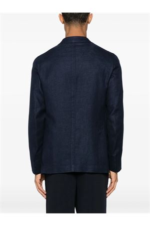 Blue linen, wool and silk blazer ELEVENTY | K75GIAK03TES0K02411