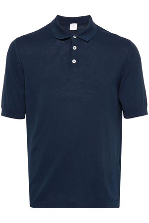 Polo a coste in cotone blu ELEVENTY | X76MAGC14MAT0A00111A