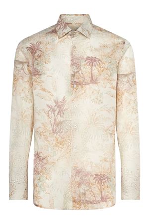 Ecru cotton floral-print shirt ETRO | MRIB000199SA5F4X0820