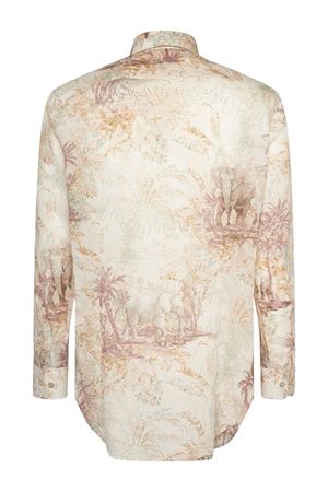 Ecru cotton floral-print shirt ETRO | MRIB000199SA5F4X0820