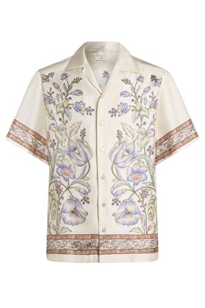 Camicia bowling in pura seta beige ETRO | MRIC0013AK588X0800