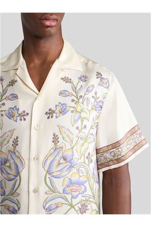 Beige pure silk bowling shirt ETRO | MRIC0013AK588X0800