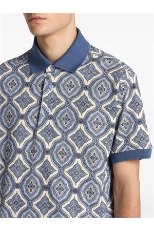 Polo in cotone blu ETRO | MRMD0004AJ278X0880