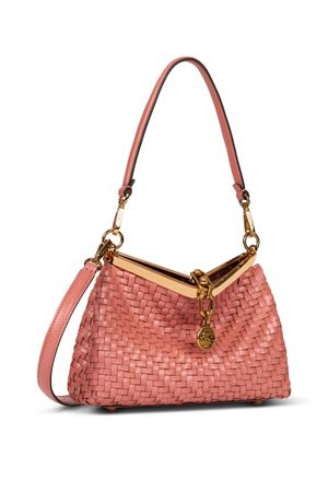 Borsa Vela piccola in pelle intrecciata rosa ETRO | WP1B0001AE229F0377