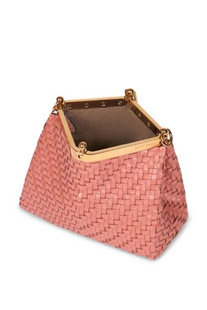 Borsa Vela piccola in pelle intrecciata rosa ETRO | WP1B0001AE229F0377