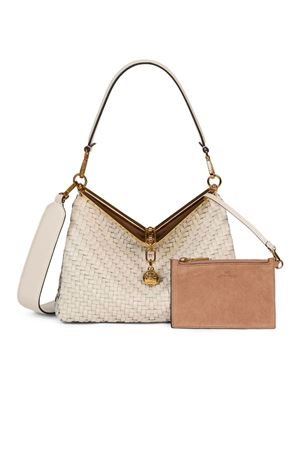 Borsa Vela media in pelle intrecciata bianca ETRO | WP1B0002AE229W1889