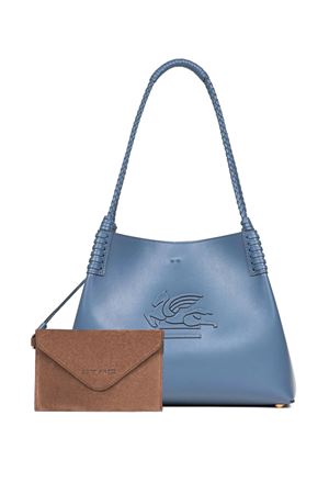 Small Libra tote bag in light blue leather ETRO | WP1D0038AP264B0312