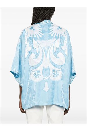 Light blue silk blend printed jacket ETRO | WRCA0025AK746X0807