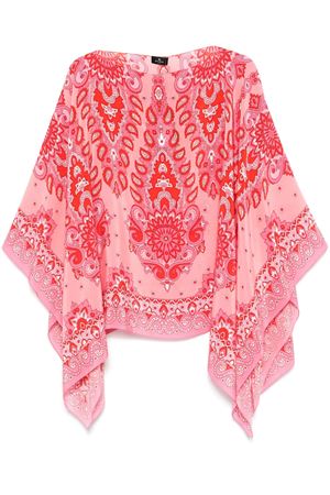 Silk crepe de chine cape top ETRO | WRJA0027AV602X0872