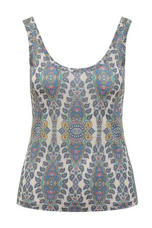 Cornflower blue graphic-print top ETRO | WRJA010299IA435X0800