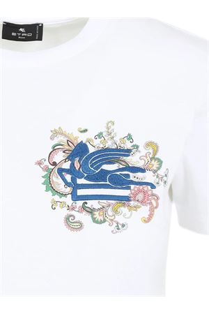 White cotton T-shirt ETRO | WRMA0006AK788W0111