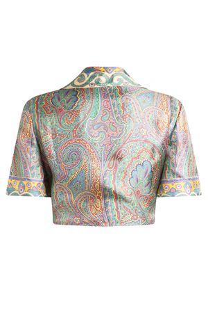 Multicolor silk crop top ETRO | WRPA0027AK757X0892