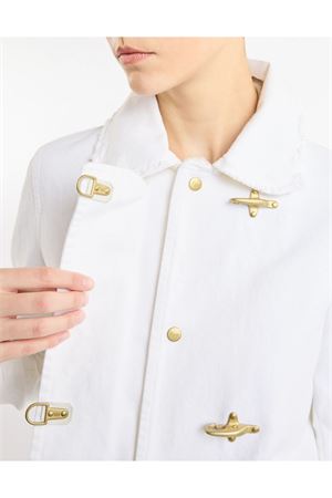 3 Hooks in White Cotton Twill FAY | NAW1250422TXFEB012