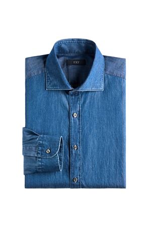 Denim stone washed shirt FAY | NCMA150115LMJPU207