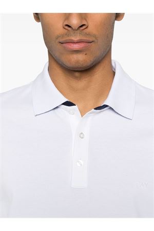 White cotton pique polo shirt FAY | NPMB250135STDWB001