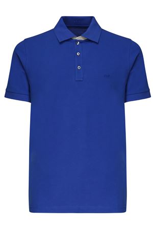 Polo in cotone blu FAY | NPMB250135STDWU802