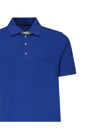 Polo in cotone blu FAY | NPMB250135STDWU802