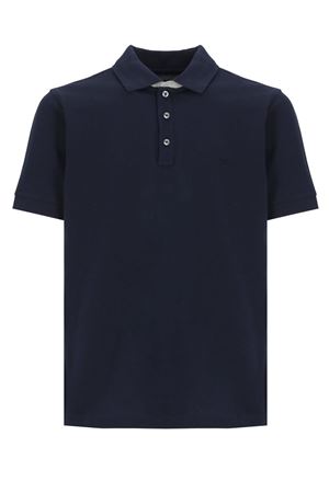 Blue cotton pique polo shirt FAY | NPMB250135STDWU806