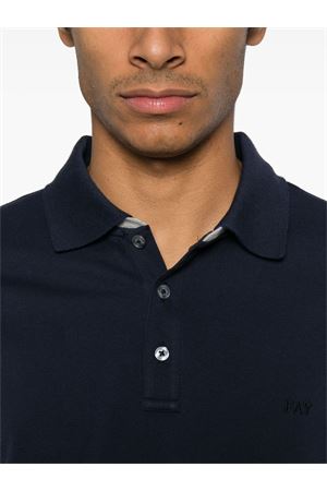 Blue cotton pique polo shirt FAY | NPMB250135STDWU806