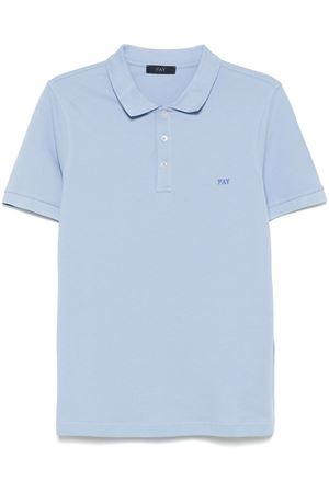 Polo in piqué blu FAY | NPMB250144STDWU602