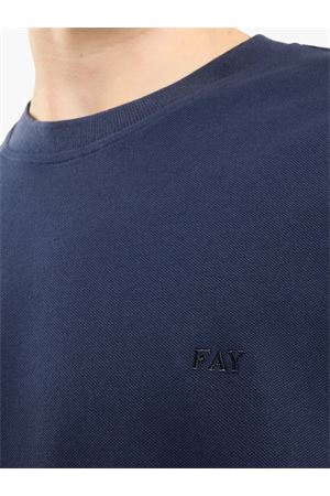 Blue cotton T-shirt FAY | NPMB350136STDWU806