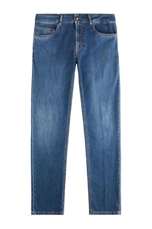 Jeans slim in denim di cotone blu FAY | NTM8250196LXCJU604