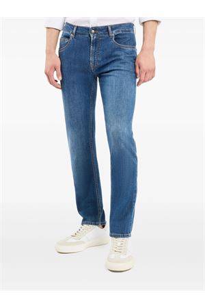 Jeans slim in denim di cotone blu FAY | NTM8250196LXCJU604