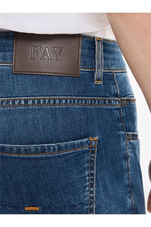 Blue cotton denim jeans FAY | NTM8250196LXCJU604