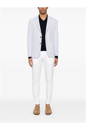 White cotton blend trousers FAY | NTM8650187TGURB001