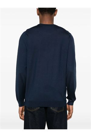 Navy blue virgin wool jumper FEDELI | 8UE0701249