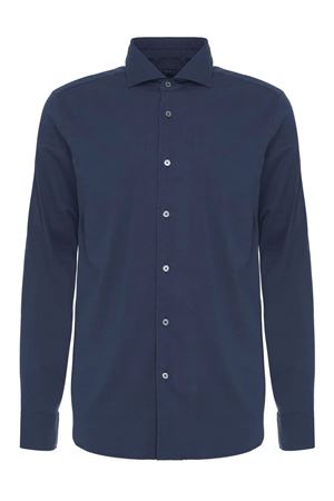 Camicia Sean in misto cotone blu FEDELI | 8UED0507626