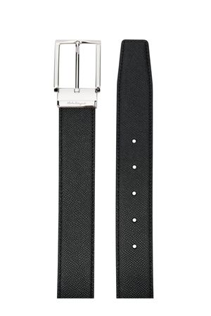 Black calf leather belt FERRAGAMO | 0686658NERO