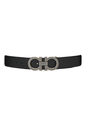 Reversible and adjustable Gancini belt FERRAGAMO | 0689134NERO