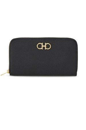 Black leather Continental Gancini wallet FERRAGAMO | 0758661NERO