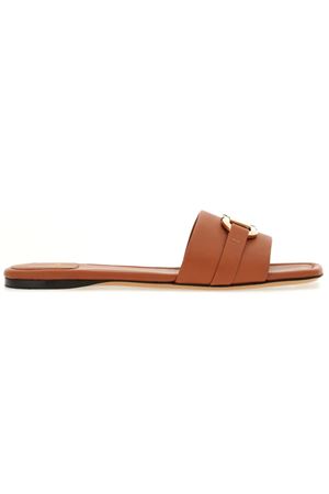 Sandali flat in pelle marrone FERRAGAMO | 0769637CUOIO