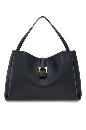 Tote Bag (L) in vitello liscio nero FERRAGAMO | 0777335NERO