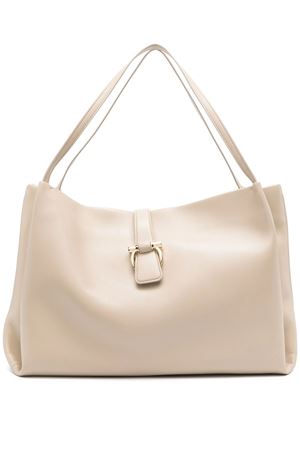 Tote Bag (L) in vitello liscio beige FERRAGAMO | 0779069STONE