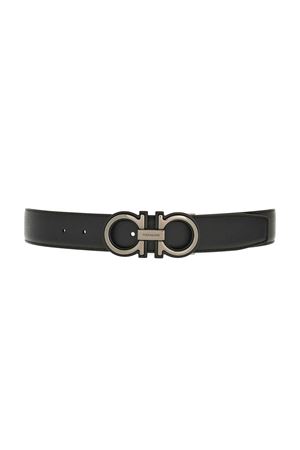 Reversible and adjustable Gancini belt FERRAGAMO | 0780269NEROOXBLO